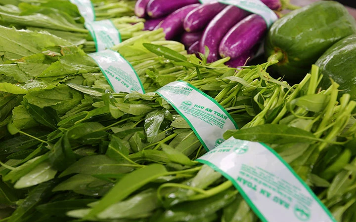 Sản phẩm của chương trình “Xây dựng chuỗi giá trị rau bền vững cùng nông hộ nhỏ tại Việt Nam” (Ảnh: Rikolto Việt Nam). 