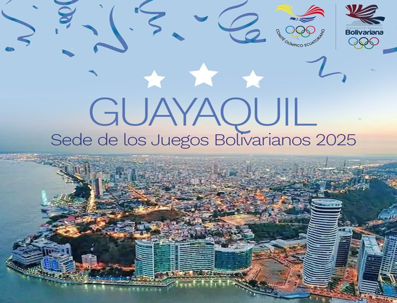 Đại hội Thể thao Bolivar 2025 sẽ diễn ra tại Guayquil, Ecuador. (Ảnh: Ủy ban Olympic Ecuador)