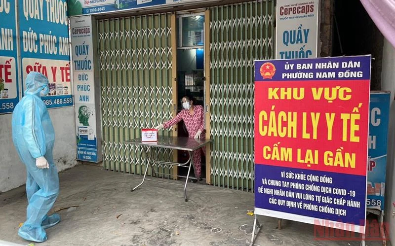 Phường Nam Đồng, thành phố Hải Dương, thực hiện cách ly, điều trị F0 tại nhà.