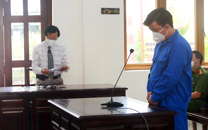 Bị cáo Đặng Quang Toàn tại phiên tòa.