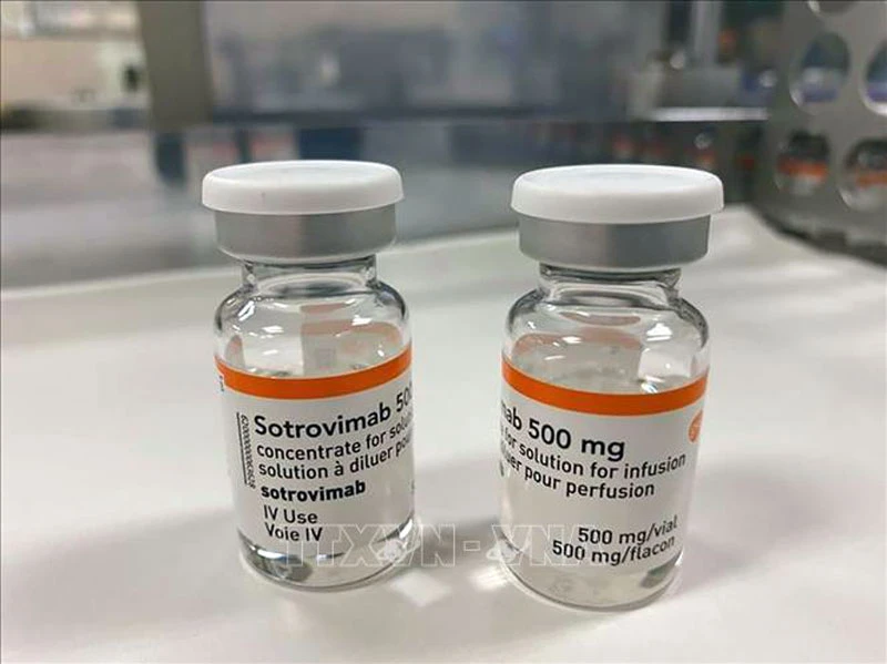 Thuốc Sotrovimab điều trị bệnh nhân Covid-19 do Công ty dược GlaxoSmithKline phối hợp Công ty công nghệ sinh học Vir Biotechnology của Mỹ nghiên cứu và phát triển. (Ảnh: The National/TTXVN)
