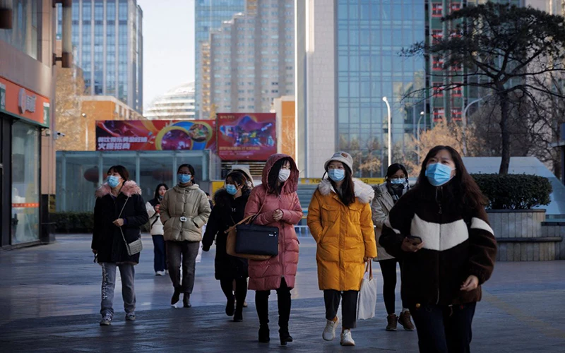 Một góc đường phố Bắc Kinh, Trung Quốc, ngày 13/1. (Ảnh: Reuters)