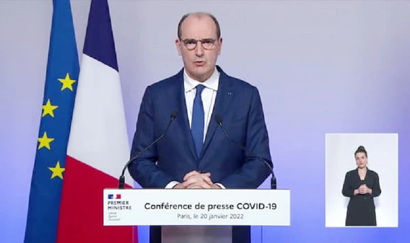 Thủ tướng Pháp Jean Castex thông báo lộ trình nới lỏng một số hạn chế tại cuộc họp báo tối 20/1. 