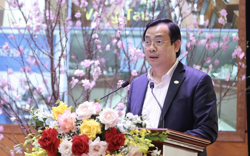 Ông Nguyễn Trùng Khánh, Tổng cục trưởng Tổng cục Du lịch phát biểu tại hội thảo. (Ảnh: Bộ Văn hóa, Thể thao và Du lịch). 