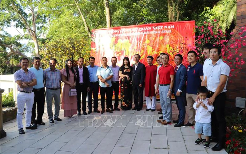 Ngày 30/1/2022, tại thành phố Sydney, Tổng lãnh sứ quán Việt Nam tại bang New South Wales, Queensland và South Australia (Australia) tổ chức gặp mặt mừng Xuân Nhâm Dần. (Ảnh: TTXVN)