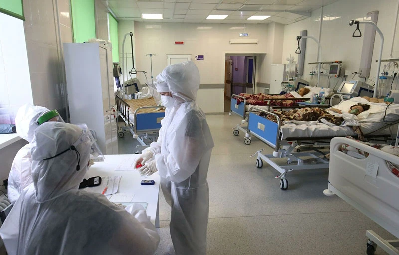Bệnh viện chuyên điều trị Covid-19 tại Nga. (Nguồn: Moskva 24)