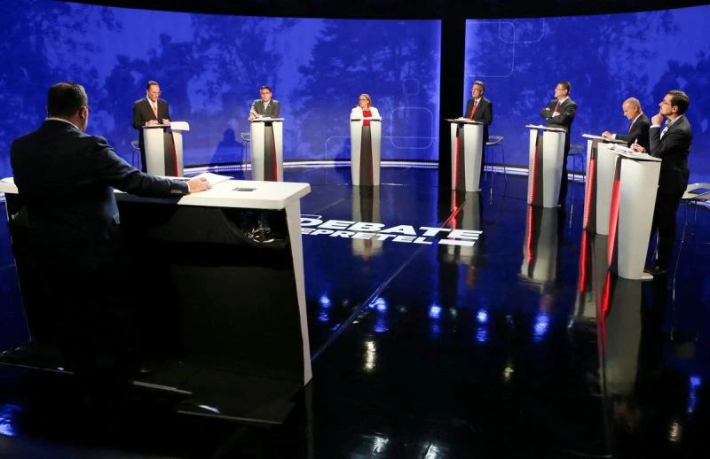Các ứng cử viên tổng thống Costa Rica tranh luận trên truyền hình. (Ảnh: Reuters)