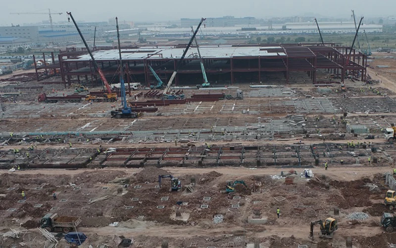 Xây dựng nhà máy tại Khu công nghiệp Đình Trám, Bắc Giang.