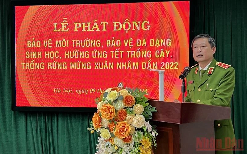 Trung tướng Lê Minh Hùng, Cục trưởng Cục Cảnh sát quản lý trại giam, cơ sở giáo dục bắt buộc, trường giáo dưỡng (C10-Bộ Công an), phát biểu tại Lễ phát động.