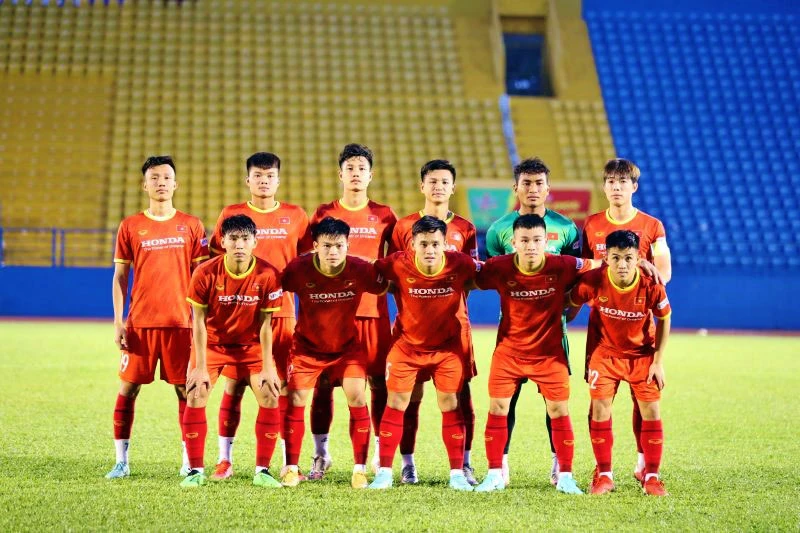 Tuyển U23 Việt Nam tham dự Giải vô địch U23 Đông Nam Á với hầu hết là các cầu thủ U21. (Ảnh: VFF)