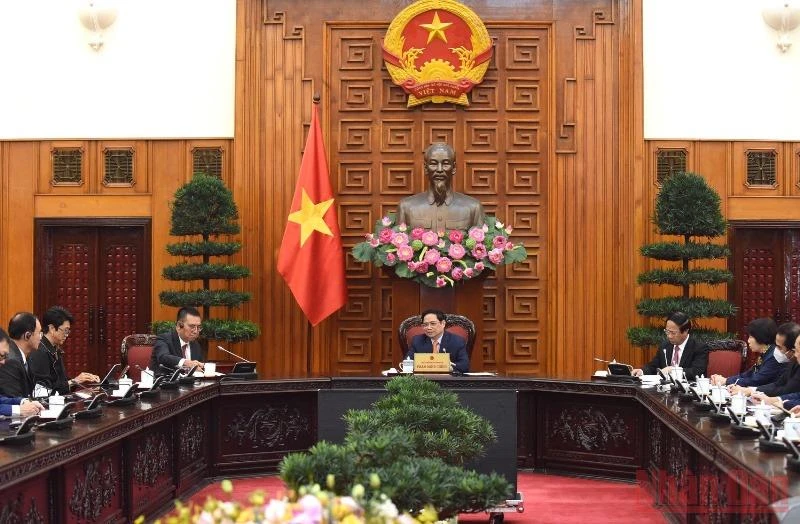Thủ tướng Phạm Minh Chính tiếp lãnh đạo hai tập đoàn SCG (Thái Lan) và Amata Việt Nam.