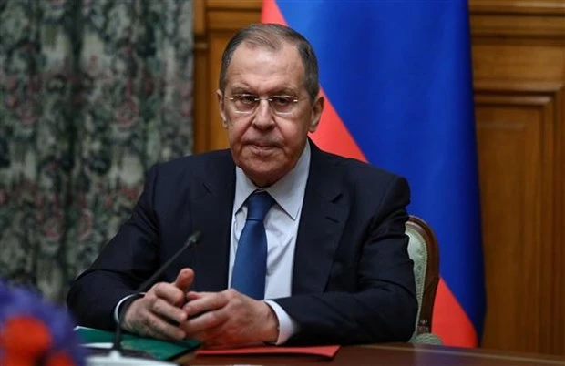 Ngoại trưởng Nga Sergei Lavrov tại một cuộc họp ở Moskva. (Ảnh: AFP/TTXVN)