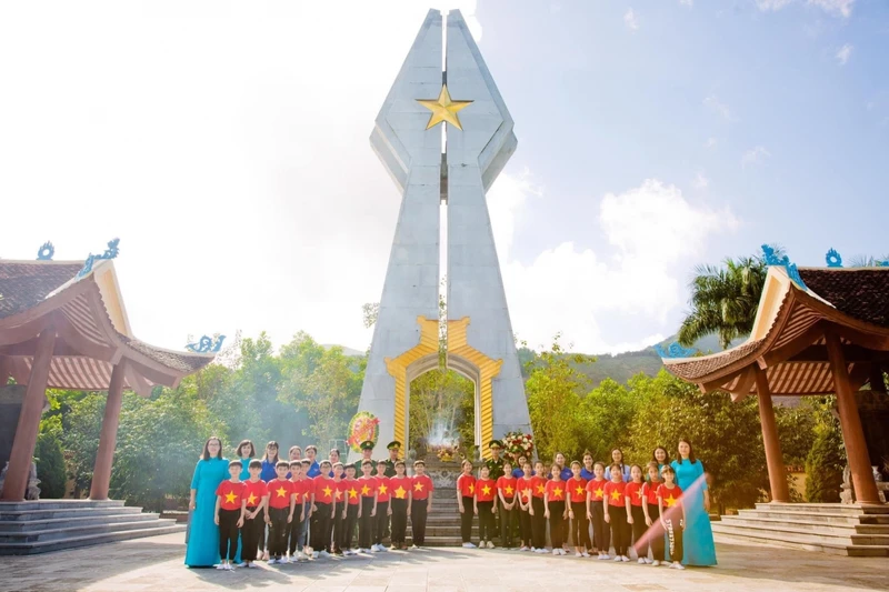 Đài tưởng niệm Liệt sĩ Pò Hèn, xã Hải Sơn, thành phố Móng Cái. (Ảnh: vov.vn)