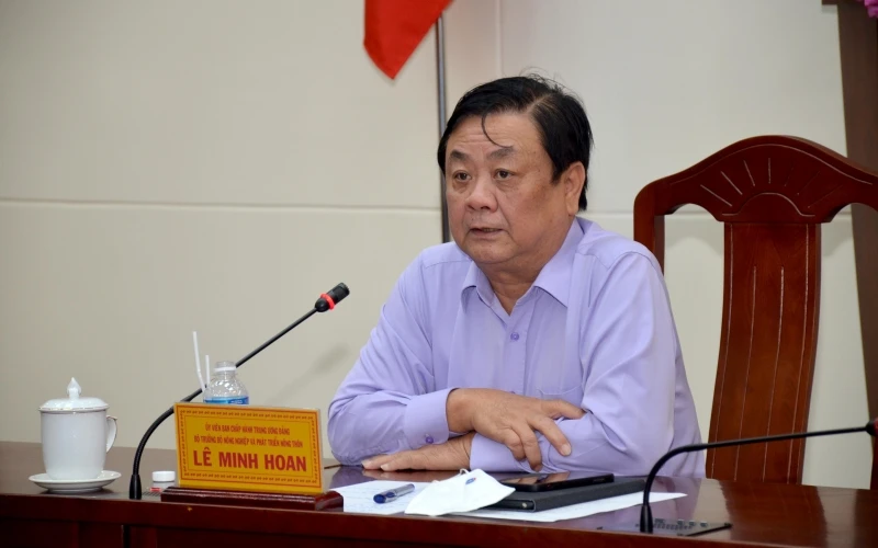Bộ trưởng Nông nghiệp và Phát triển nông thôn Lê Minh Hoan phát biểu tại Hội nghị.