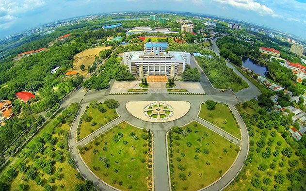 Đại học Quốc gia TP Hồ Chí Minh nhìn từ trên cao.