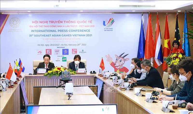 Quang cảnh Hội nghị Truyền thông quốc tế SEA Games 31 lần thứ nhất.