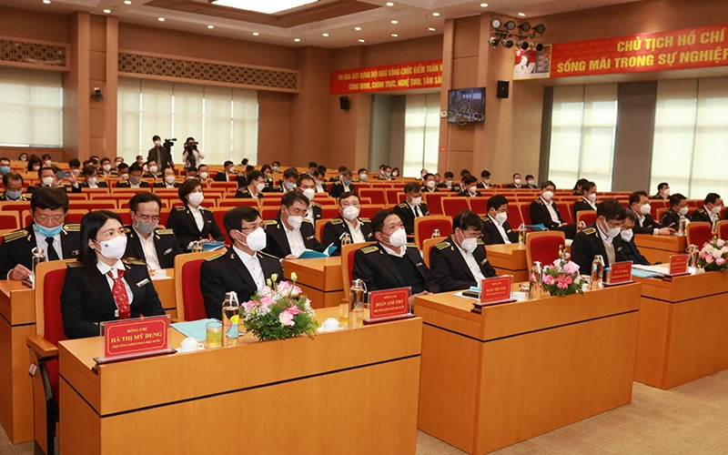 Đại hội lần thứ nhất Phân hội Kiểm toán viên Nhà nước Việt Nam. (Ảnh: PHƯƠNG VÂN)