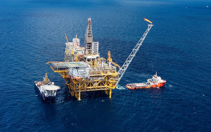 Giàn khai thác dầu khí của Tổng công ty Thăm dò khai thác dầu khí (PVEP).