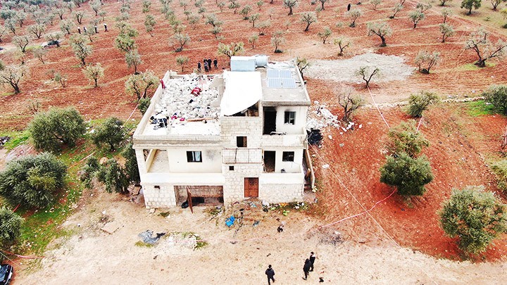 Ngôi nhà của thủ lĩnh IS Abu Ibrahim al-Hashimi al-Qurayshi ở Syria. Ảnh: AFP