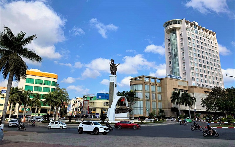 Trung tâm thành phố Buôn Ma Thuột (tỉnh Ðắk Lắk) hôm nay. 