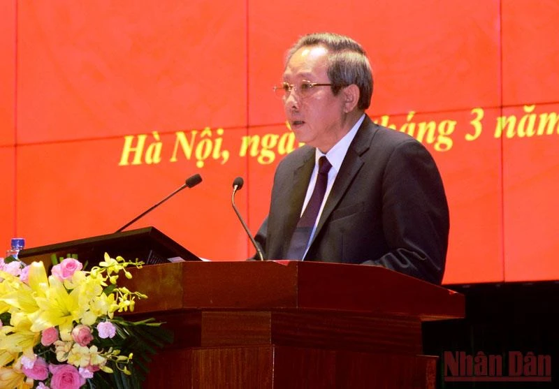 Đồng chí Hoàng Đăng Quang phát biểu tại Lễ khai mạc kỳ thi nâng ngạch Trung ương.