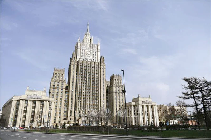 Trụ sở Bộ Ngoại giao Nga ở thủ đô Moskva, ngày 16/4/2021. (Ảnh: THX/TTXVN)