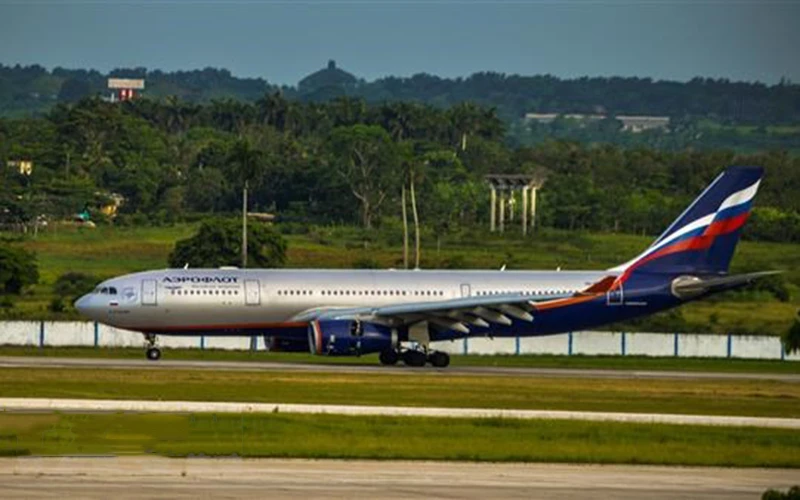 Máy bay của hãng hàng không Nga Aeroflot. (Ảnh: AFP/TTXVN)