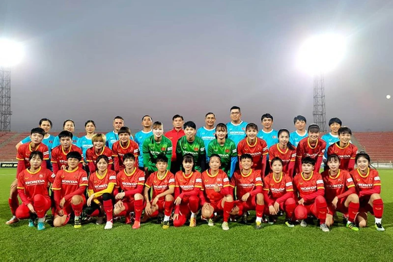 Các thành viên đội tuyển bóng đá nữ Việt Nam. (Ảnh: VFF)