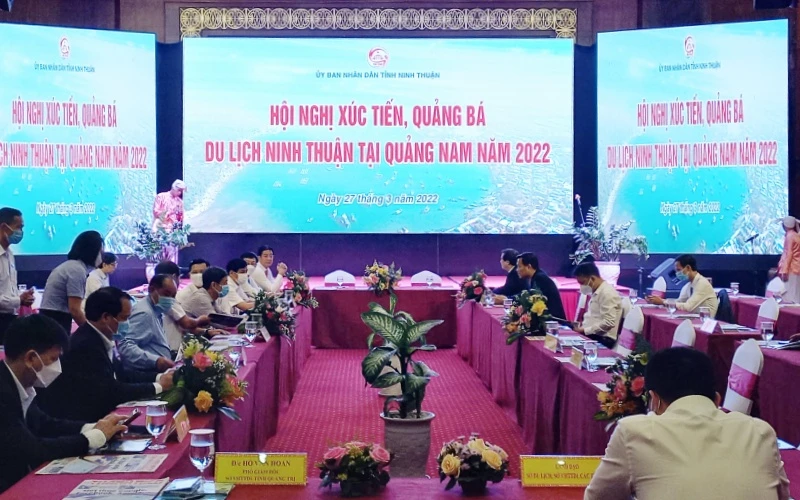 Hội nghị xúc tiến, quảng bá du lịch Ninh Thuận tại Quảng Nam năm 2022.