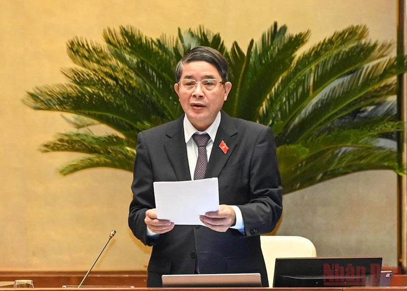 Phó Chủ tịch Quốc hội Nguyễn Đức Hải phát biểu tại hội nghị. (Ảnh: DUY LINH)