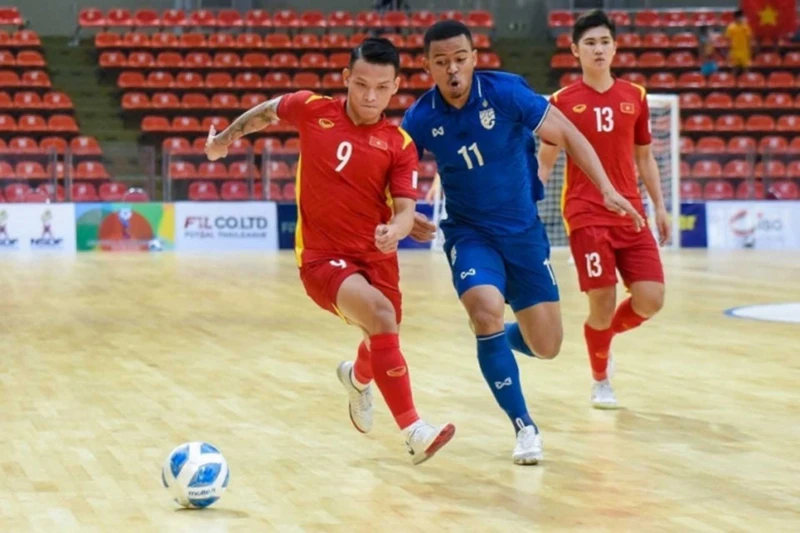 Đội tuyển futsal Việt Nam nhận thất bại trước đối thủ mạnh hơn là Thái Lan. (Ảnh: VFF)