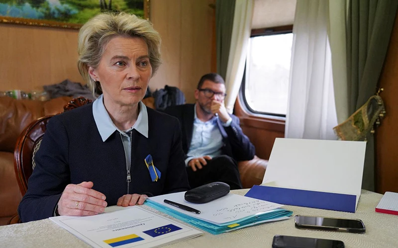 Chủ tịch Ủy ban châu Âu (EC) Ursula von der Leyen. (Ảnh: Reuters)