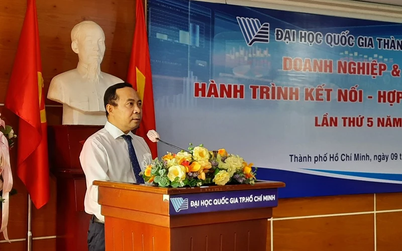 PGS, TS Vũ Hải Quân, Giám đốc Đại học Quốc gia Thành phố Hồ Chí Minh phát biểu tại chương trình.