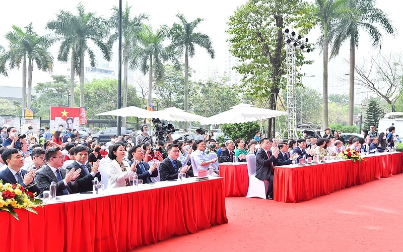 Các đại biểu tại lễ bế mạc Hội báo toàn quốc 2022.