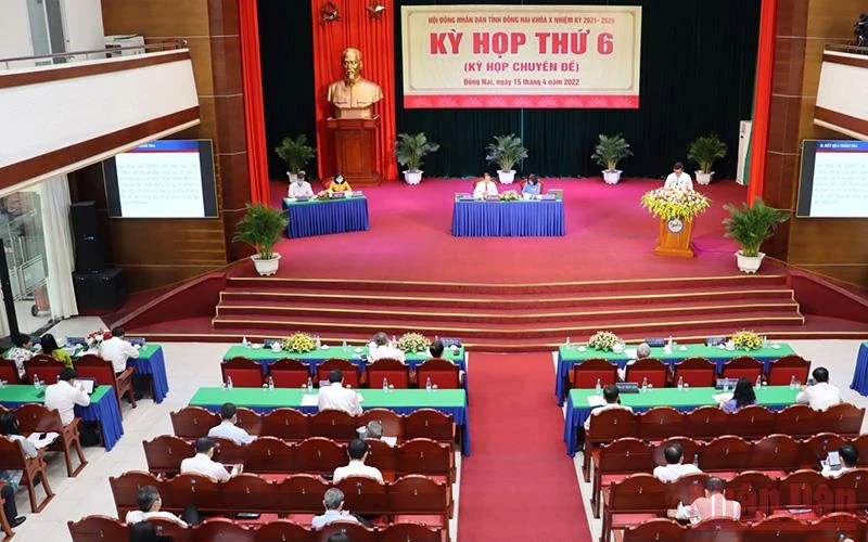 Quang cảnh kỳ họp chuyên đề Hội đồng nhân dân tỉnh Đồng Nai.
