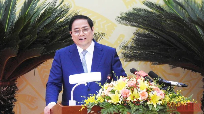 Thủ tướng Chính phủ Phạm Minh Chính phát biểu ý kiến chỉ đạo tại Lễ kỷ niệm 30 năm Ngày tái lập tỉnh Ninh Thuận.
