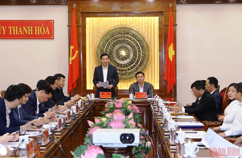 Buổi làm việc của Đảng ủy Khối doanh nghiệp Trung ương với tỉnh Thanh Hóa.