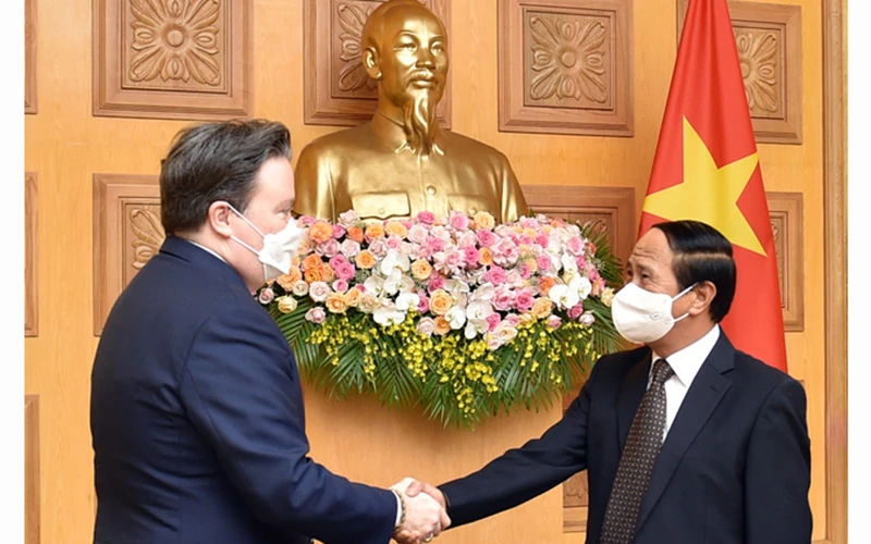 Phó Thủ tướng Lê Văn Thành tiếp Đại sứ Hoa Kỳ tại Việt Nam.