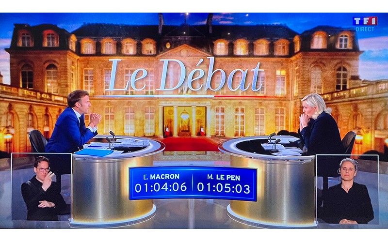 Ông Emmanuel Macron tiếp tục chiếm ưu thế trong lần tranh luận trực tiếp thứ hai trên truyền hình kể từ năm 2017.
