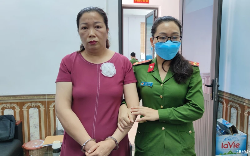 Bị can Trần Thị Vân khi bị bắt tạm giam.