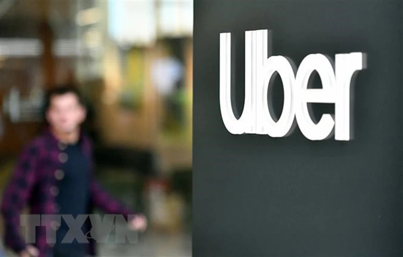 Biểu tượng của hãng xe công nghệ Uber. (Ảnh: AFP/TTXVN)