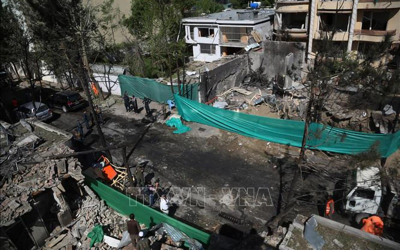 Hiện trường một vụ đánh bom liều chết ở Kabul, Afghanistan. (Ảnh tư liệu: THX/TTXVN)
