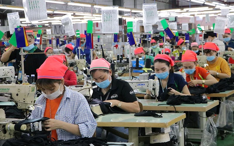 Nhiều doanh nghiệp may mặc tại tỉnh Đồng Nai phục hồi sản xuất sau dịch Covid-19. (Ảnh THIÊN VƯƠNG)