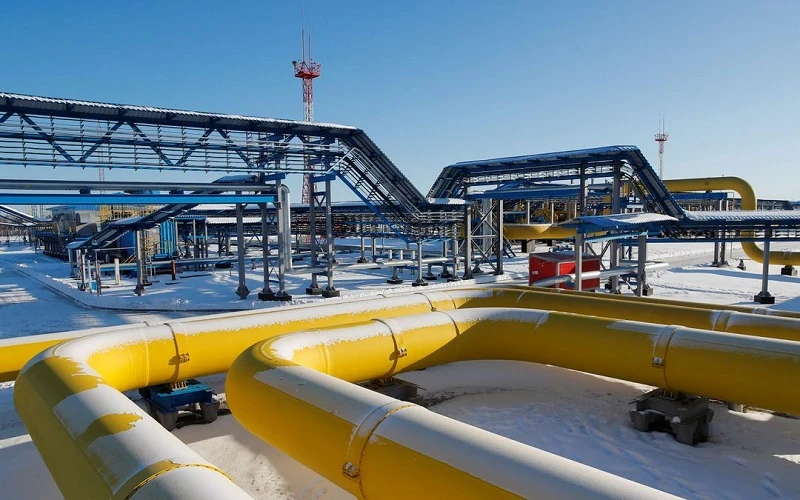 Hệ thống đường ống dẫn khí đốt tại 1 cơ sở của tập đoàn Gazprom ở ngoại ô thị trấn Svobodny, tỉnh Amur, Nga. (Ảnh: Reuters)