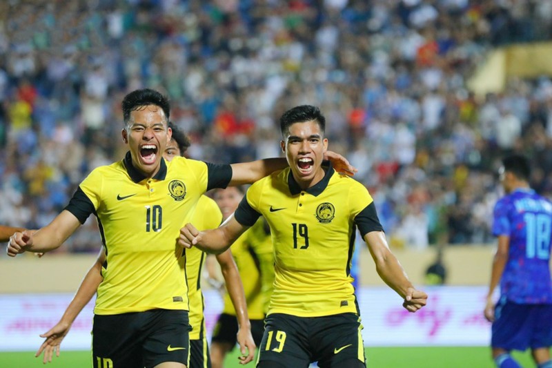U23 Malaysia có bàn thắng ở phút bù giờ cuối cùng để ấn định chiến thắng 2-1. (Ảnh: R.D)