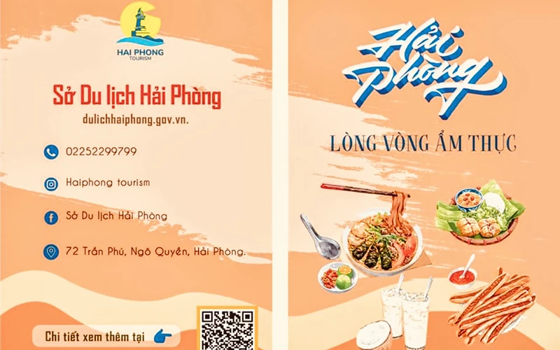 Bản đồ “Cùng Hải Phòng - Lòng vòng ẩm thực” vừa được Sở Du lịch Hải Phòng phát hành miễn phí.