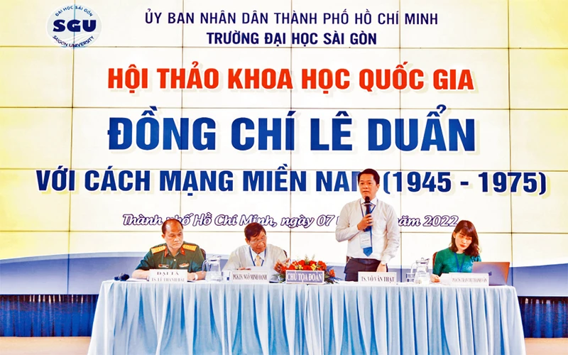 Quang cảnh tại hội thảo khoa học quốc gia: "Đồng chí Lê Duẩn với cách mạng miền nam (1945-1975)".