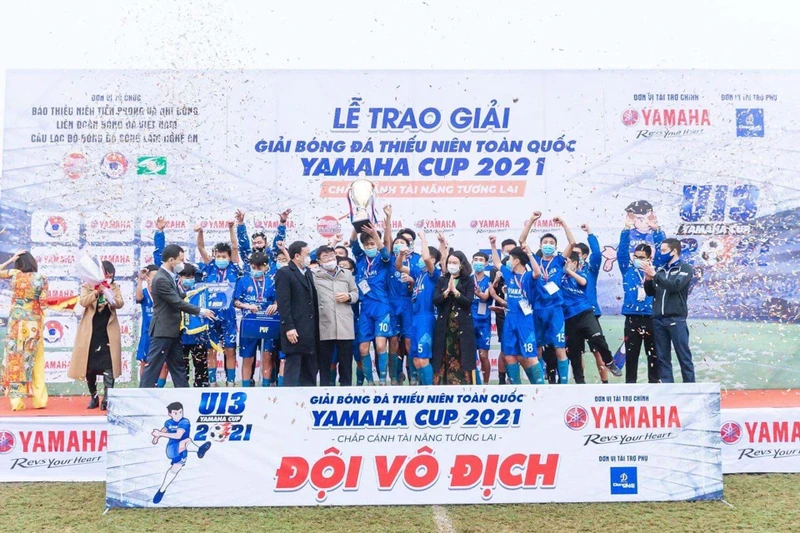 U13 PVF vô địch Giải bóng đá thiếu niên toàn quốc Yamaha Cup 2021. (Ảnh: BTC)