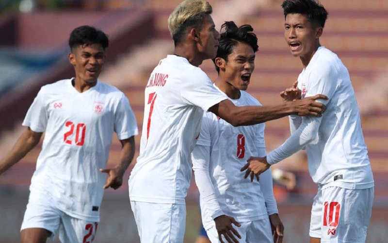 U23 Myanmar vươn lên dẫn đầu bảng A với 6 điểm sau 2 lượt trận. (Ảnh: 24h.com.vn)