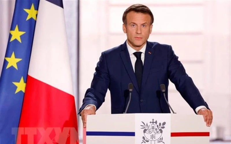 Tổng thống tái đắc cử Pháp Emmanuel Macron. (Ảnh: AFP/TTXVN)